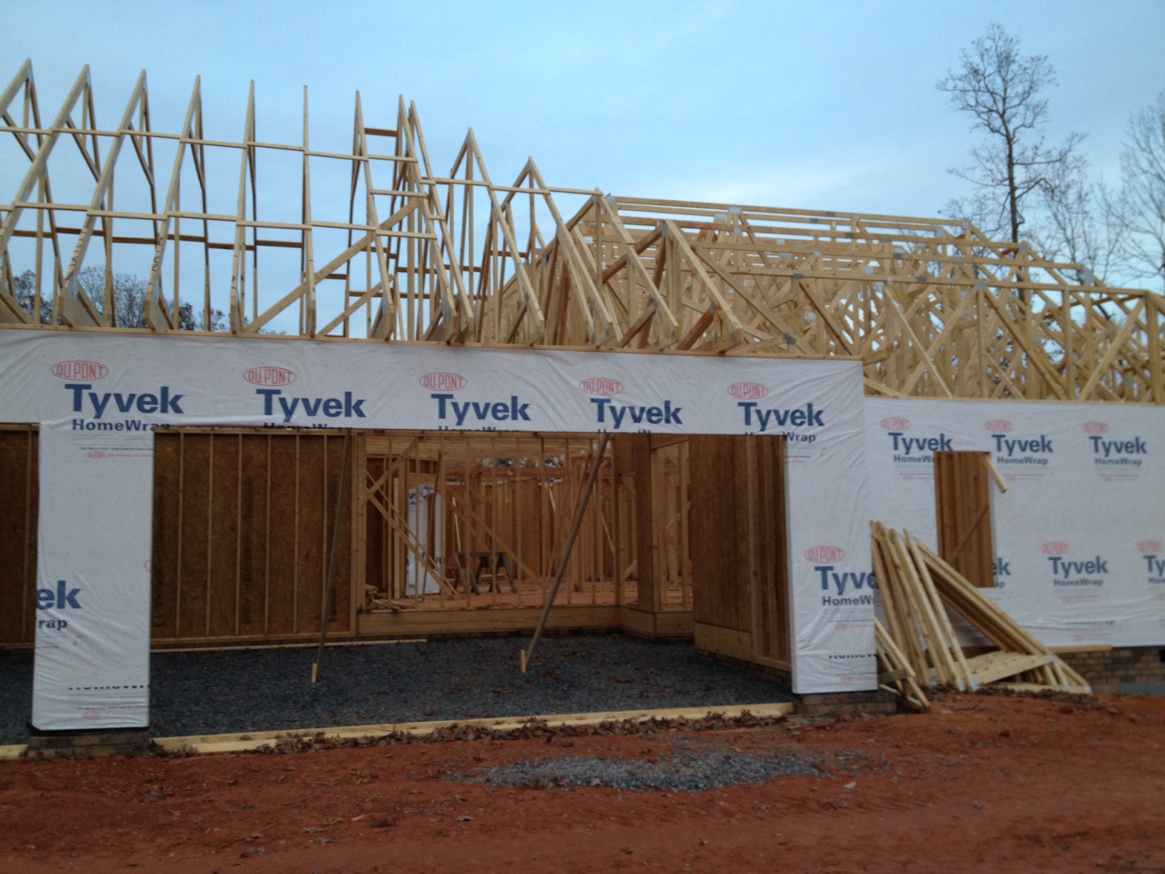 Trusses Being Installed
